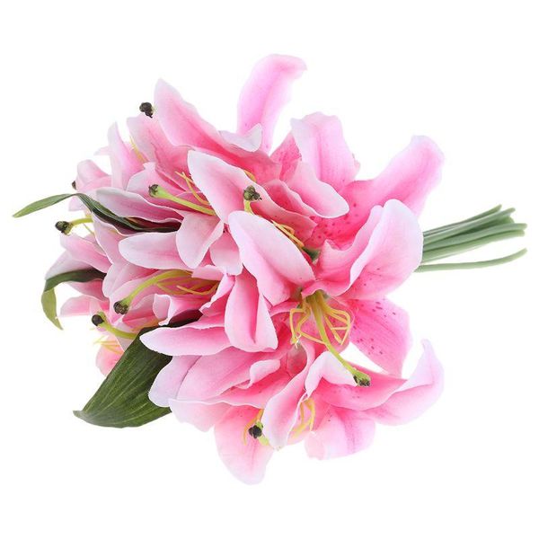 decorative flowers & wreaths 1 bunch romantic 14 heads artificial fake lily flower simulation bridal arrangement silk bouquet wedding home r
decorative flowers & wreaths 1 bunch romantic 14 heads artificial fake lily flower simulation bridal arrangement silk bouquet wedding home r