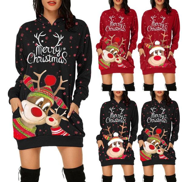 casual dresses 2021 christmas hooded dress women autumn long sleeve pockets elk snowflake print loose mini female sweatshirt, Black;gray
casual dresses 2021 christmas hooded dress women autumn long sleeve pockets elk snowflake print loose mini female sweatshirt, Black;gray
