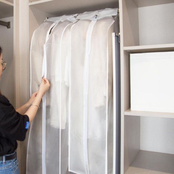 dust proof clothes hanging bag three dimensional transparent coat accessory 90cm storage boxes & bins
dust proof clothes hanging bag three dimensional transparent coat accessory 90cm storage boxes & bins