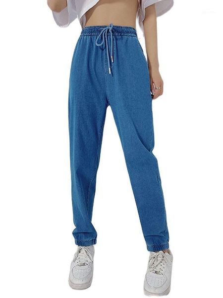 spring summer jeans women high-waist vintage loose thin denim trousers ladies drawstring cotton heal slim pencil pants female women's, Blue
spring summer jeans women high-waist vintage loose thin denim trousers ladies drawstring cotton heal slim pencil pants female women's, Blue