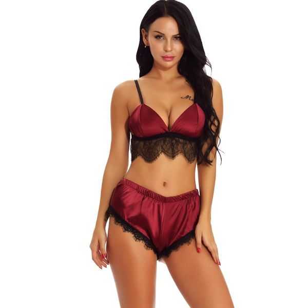 bras sets lace patchwork bra and panties brassiere for women satin push up wire underwear lingerie underclothes, Red;black
bras sets lace patchwork bra and panties brassiere for women satin push up wire underwear lingerie underclothes, Red;black