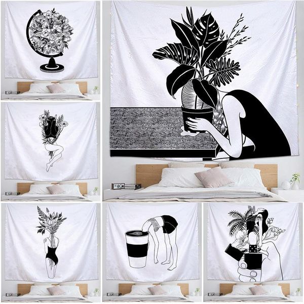 tapestries minimalist artistic creative line draw tapestry abstract sketch art black white drawing wall hangings for living room
tapestries minimalist artistic creative line draw tapestry abstract sketch art black white drawing wall hangings for living room