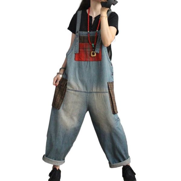 women's jeans fairynatural autumn spring korean fashion designer ladies plaid women print retro denim pants casual loose overalls, Blue
women's jeans fairynatural autumn spring korean fashion designer ladies plaid women print retro denim pants casual loose overalls, Blue