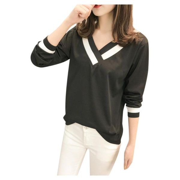 maternity & tees patchwork t-shirt pullover women's v-neck long sleeve loose tshirt feminine korean casual koszulki damskie ro, White
maternity & tees patchwork t-shirt pullover women's v-neck long sleeve loose tshirt feminine korean casual koszulki damskie ro, White