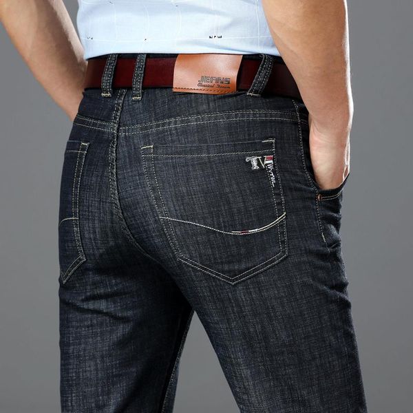 men's jeans classic advanced stretch black 2021 business fashion denim slim fit jean pants male brand trousers big size 28-46, Blue
men's jeans classic advanced stretch black 2021 business fashion denim slim fit jean pants male brand trousers big size 28-46, Blue
