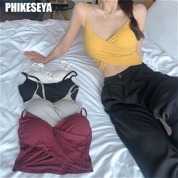 gym clothing yoga bra women sport ribbed camisole fitness running bras out wear vest sleep underwear for v-neck, White;black
gym clothing yoga bra women sport ribbed camisole fitness running bras out wear vest sleep underwear for v-neck, White;black