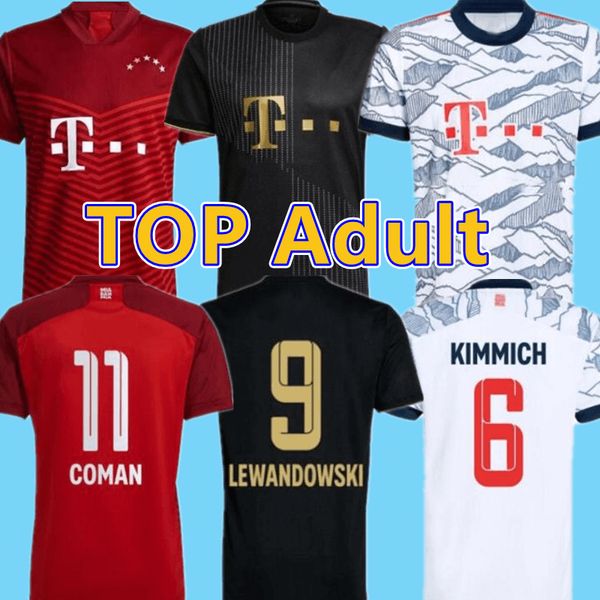 21 22 fc bayern munich lewandowski soccer jersey goretzka fans player version home red sane gnabry coman muller davies kimmich 2021 2022 men, Black;yellow
21 22 fc bayern munich lewandowski soccer jersey goretzka fans player version home red sane gnabry coman muller davies kimmich 2021 2022 men, Black;yellow