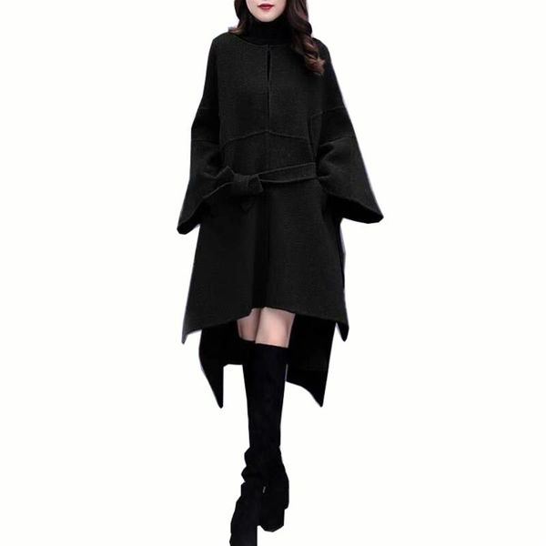 women's wool & blends thick irregular belts womens ladies long sleeve solid winter warm lace up blend overcoat outwear jacket coat, Black
women's wool & blends thick irregular belts womens ladies long sleeve solid winter warm lace up blend overcoat outwear jacket coat, Black