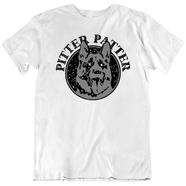 pitter patter funny t shirt, White;black