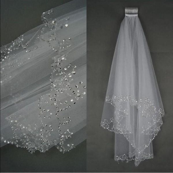 bridal veils luxury wedding short veil 2 layer handmade crystal beaded accessories white ivory, Black
bridal veils luxury wedding short veil 2 layer handmade crystal beaded accessories white ivory, Black