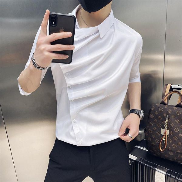 men's casual shirts middle-sleeved shirt fashion personality three-quarter sleeve trend light familiar social guy 7-point, White;black
men's casual shirts middle-sleeved shirt fashion personality three-quarter sleeve trend light familiar social guy 7-point, White;black