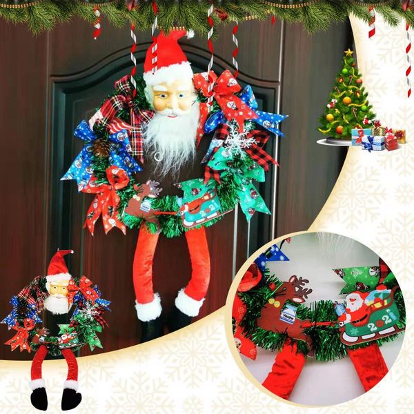 christmas decorations father santa door hanging garland long legged big bow small bells ornament decor
christmas decorations father santa door hanging garland long legged big bow small bells ornament decor