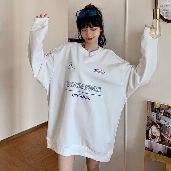 women's t-shirt streetwear girls white autumn fashion loose oversized female womens casual high street spring sweatshirts 
women's t-shirt streetwear girls white autumn fashion loose oversized female womens casual high street spring sweatshirts