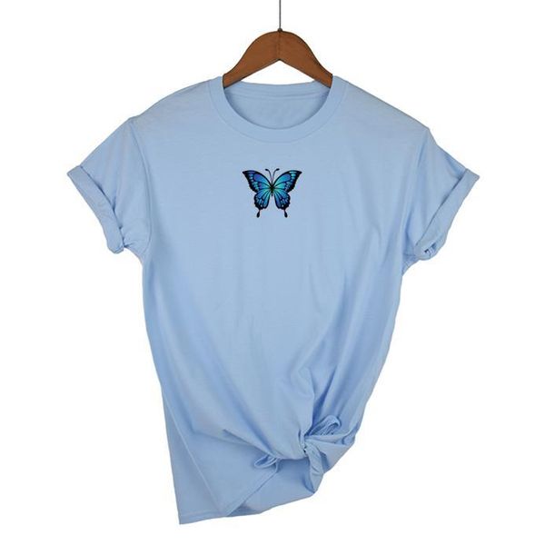 women's t-shirt beautiful butterfly pattern printing spring and summer female 90s graphic harajuku cute, White
women's t-shirt beautiful butterfly pattern printing spring and summer female 90s graphic harajuku cute, White