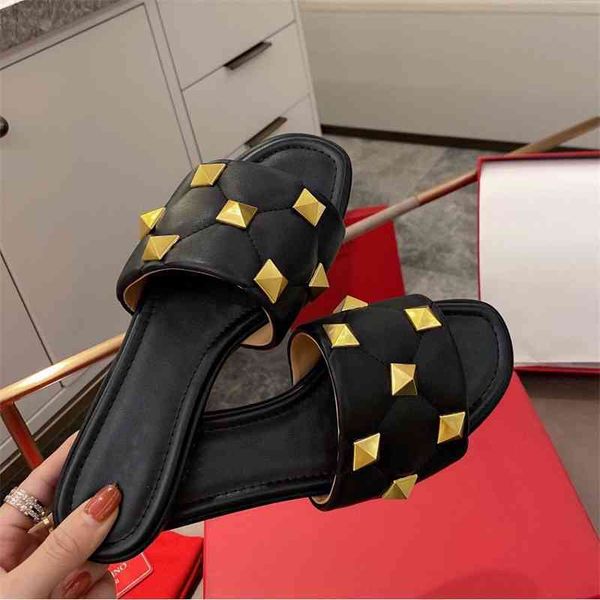 leather rivet slippers women fashion 2021 summer new leisure flat bottomed outside wear lazy one word sandals, Black
leather rivet slippers women fashion 2021 summer new leisure flat bottomed outside wear lazy one word sandals, Black