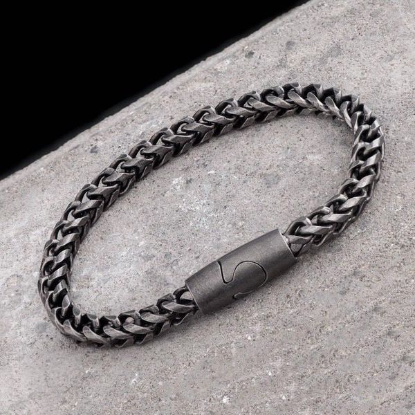 link, chain dragons bone style link bracelet for men stainless steel fashion jewelry, Black
link, chain dragons bone style link bracelet for men stainless steel fashion jewelry, Black