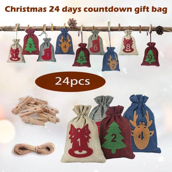 christmas decorations felts burlaps bag 24 countdown coming calendar gifts year #py
christmas decorations felts burlaps bag 24 countdown coming calendar gifts year #py