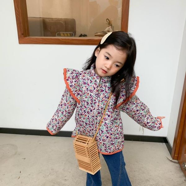 down coat girls cute floral quilted thin sleeve coats korean style warm zipper casual jackets, Blue;gray
down coat girls cute floral quilted thin sleeve coats korean style warm zipper casual jackets, Blue;gray