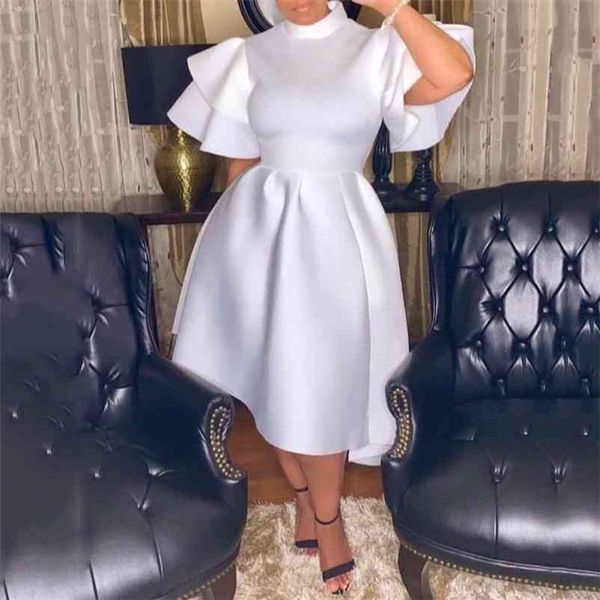 elegant dress women for wedding party midi falbala flare sleeve high waist a line fashion evening night vestidos mujer 210510, Black;gray
elegant dress women for wedding party midi falbala flare sleeve high waist a line fashion evening night vestidos mujer 210510, Black;gray