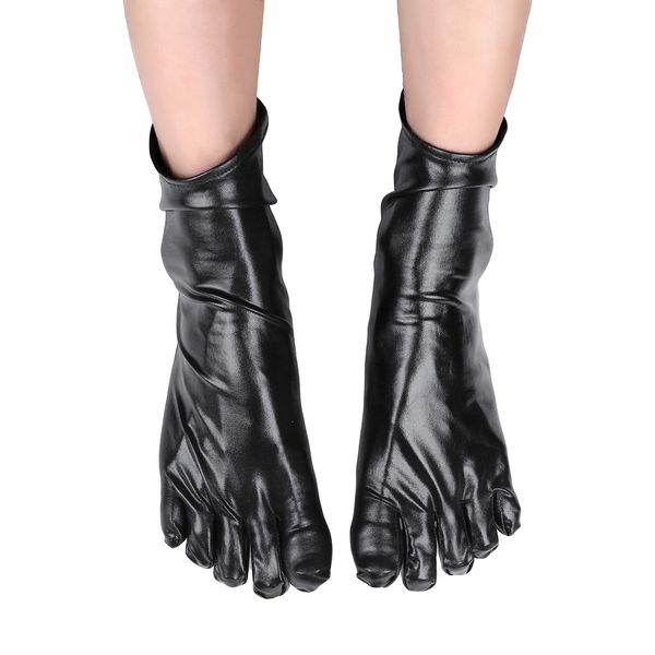 Unisex Shiny Metallic Latex Rubber Club Short Ankle Socks Wetlook Patent Leather Short Toe Socks Costume Accessories Latex Socks, Black;white
Unisex Shiny Metallic Latex Rubber Club Short Ankle Socks Wetlook Patent Leather Short Toe Socks Costume Accessories Latex Socks, Black;white