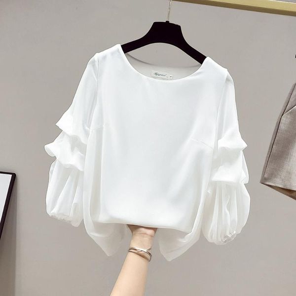 women's t-shirt chiffon shirt o neck short-sleeved summer korean clothing fairy temperament female, White
women's t-shirt chiffon shirt o neck short-sleeved summer korean clothing fairy temperament female, White