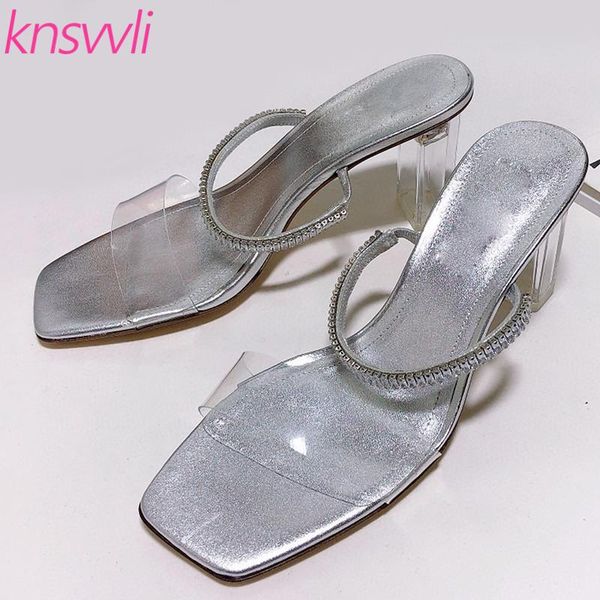 summer slippers women pvc clear heels designer shoes woman open square toe mules ladies slides crystal sandals, Black
summer slippers women pvc clear heels designer shoes woman open square toe mules ladies slides crystal sandals, Black