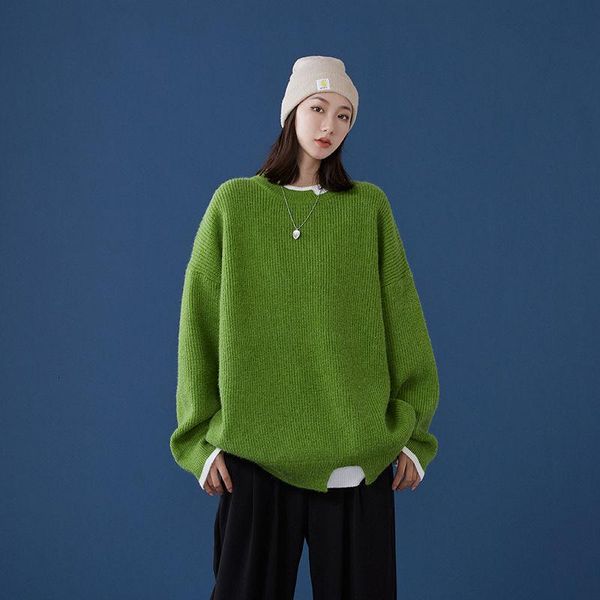 women's sweaters neutral style autumn winter sweater coat men's and round neck loose bottomed pullover, White;black
women's sweaters neutral style autumn winter sweater coat men's and round neck loose bottomed pullover, White;black