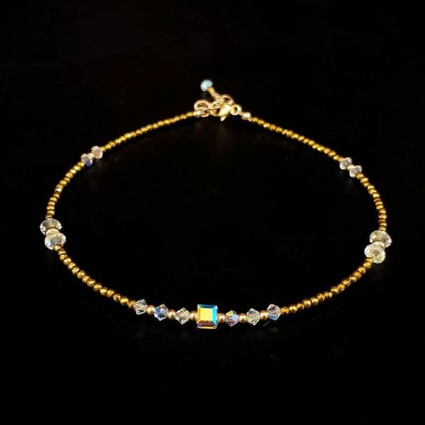 lii ji golden hematite austrian crystal 14k gold filled anklet 24+3cm natural 2mm stone handmade jewelry for women gift anklets, Red;blue
lii ji golden hematite austrian crystal 14k gold filled anklet 24+3cm natural 2mm stone handmade jewelry for women gift anklets, Red;blue