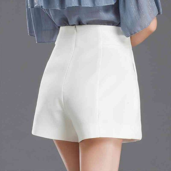 white women shorts summer solid high waist wide leg office lady elegant all match shorts quality, White;black
white women shorts summer solid high waist wide leg office lady elegant all match shorts quality, White;black