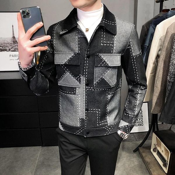 men's jackets autumn 2022 winter streetwear men and coats denim cargo jacket fashion mens outwear male casual overcoats b629, Black;brown
men's jackets autumn 2022 winter streetwear men and coats denim cargo jacket fashion mens outwear male casual overcoats b629, Black;brown
