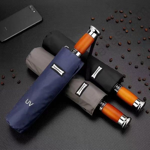 umbrellas 116cm auto open close three fold anti-thunder windproof umbrella 210t pongee black coating 5 times business wooden parasol
umbrellas 116cm auto open close three fold anti-thunder windproof umbrella 210t pongee black coating 5 times business wooden parasol