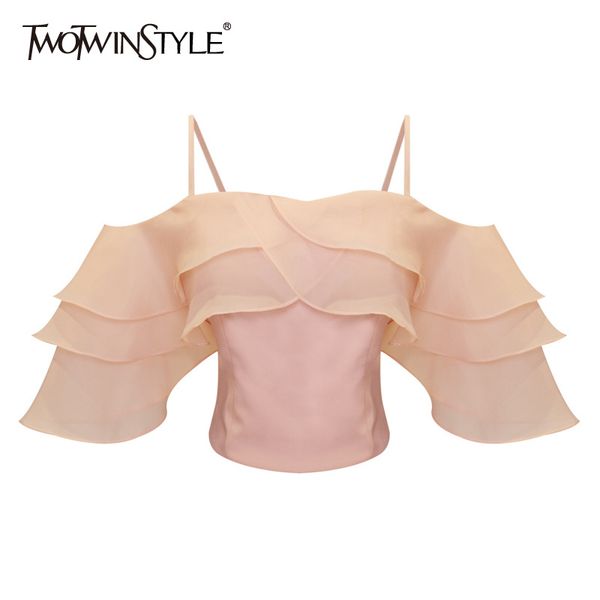 pink elegant patchwork ruffle shirts for women square collar sleeveless short slim blouses female summer style 210524, White
pink elegant patchwork ruffle shirts for women square collar sleeveless short slim blouses female summer style 210524, White