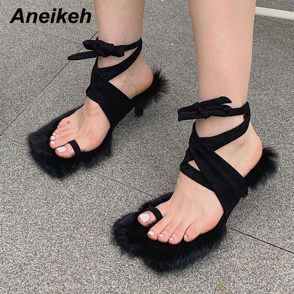 sandals aneikeh flock pinch foot furry women summer cross-tied flat with shoes 2021 fashion casual zapatos de mujer ladies, Black
sandals aneikeh flock pinch foot furry women summer cross-tied flat with shoes 2021 fashion casual zapatos de mujer ladies, Black