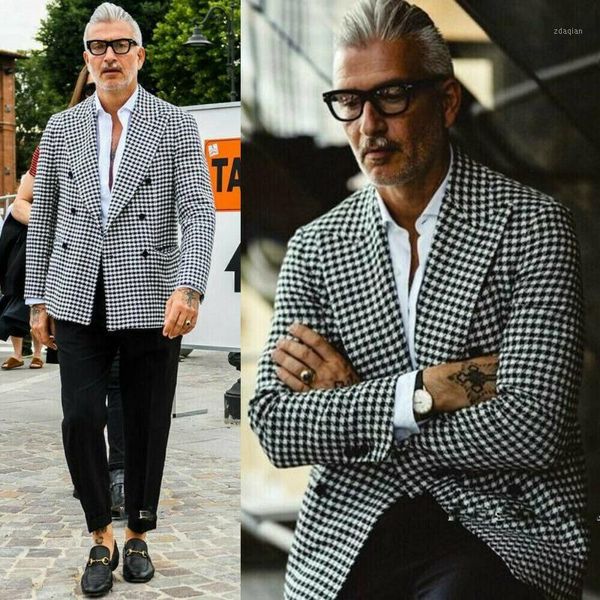 houndstooth men suits for wedding slim fit double breasted business blazer tuxedos notch lapel tailored jacket 2021 male coat men's &, White;black
houndstooth men suits for wedding slim fit double breasted business blazer tuxedos notch lapel tailored jacket 2021 male coat men's &, White;black