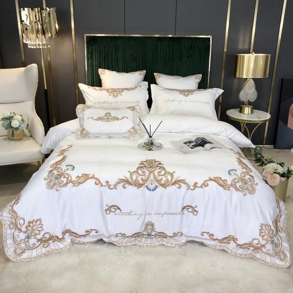 bedding sets white satin washed silk cotton gold embroidery set double duvet cover bed linen fitted sheet pillowcase home textile
bedding sets white satin washed silk cotton gold embroidery set double duvet cover bed linen fitted sheet pillowcase home textile