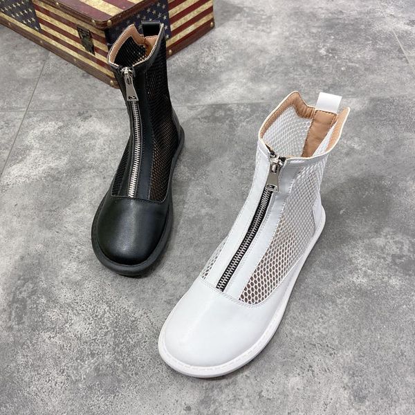 summer korean trend mesh breathable zipper short tube ladies single boots flat comfortable boots., Black
summer korean trend mesh breathable zipper short tube ladies single boots flat comfortable boots., Black