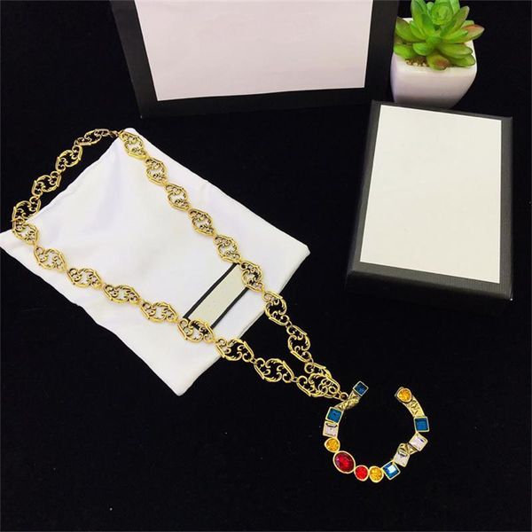 colorful crystal letter big pendant necklaces with box retro simple luxury jewelry party wedding outdoor necklace, Silver
colorful crystal letter big pendant necklaces with box retro simple luxury jewelry party wedding outdoor necklace, Silver