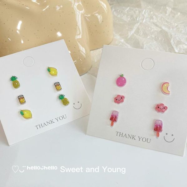 stud childlike and cute s925 acrylic earrings set fashionable simple trend niche design sense fruit girl, Golden;silver
stud childlike and cute s925 acrylic earrings set fashionable simple trend niche design sense fruit girl, Golden;silver