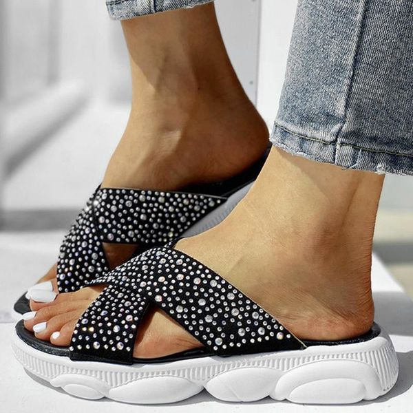 slippers rhinestone women flip flops summer slides shoes crystal diamond bling beach sandals casual slip on, Black
slippers rhinestone women flip flops summer slides shoes crystal diamond bling beach sandals casual slip on, Black