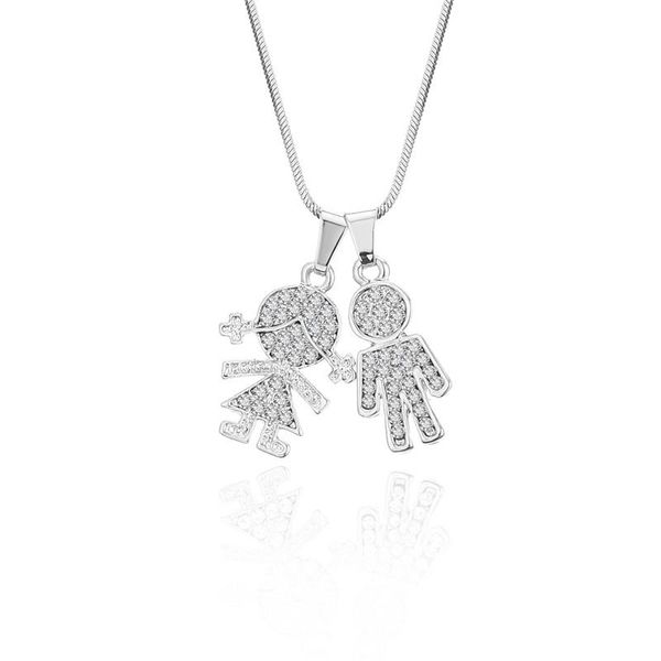 pendant necklaces girl and boy stainless steel with crystal statement jewelry creative necklace friend gifts, Silver
pendant necklaces girl and boy stainless steel with crystal statement jewelry creative necklace friend gifts, Silver