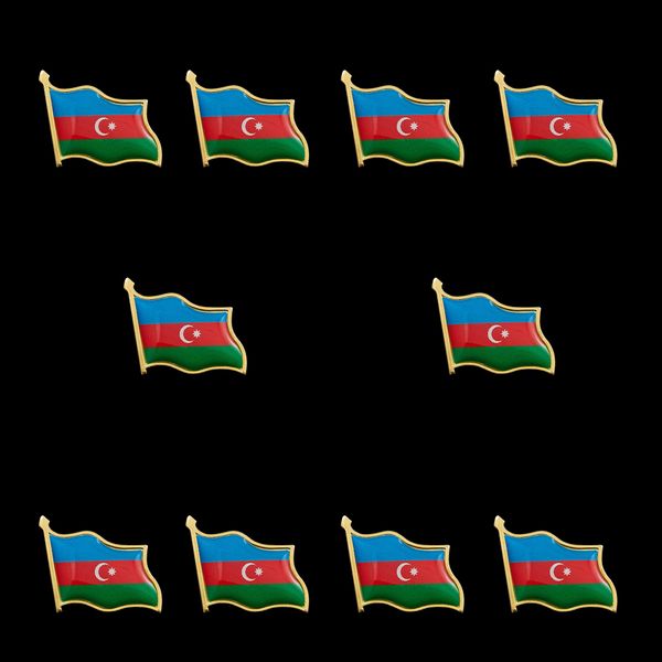 10pcs azerbaijan national gold plated flag color lapel safety pins for official suit decorations, Gray
10pcs azerbaijan national gold plated flag color lapel safety pins for official suit decorations, Gray