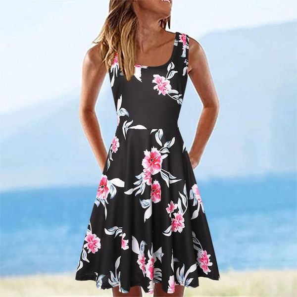 casual dresses floral print mini dress women elegant o neck summer sleeveless a-line short loose kleider damen #g2, Black;gray
casual dresses floral print mini dress women elegant o neck summer sleeveless a-line short loose kleider damen #g2, Black;gray