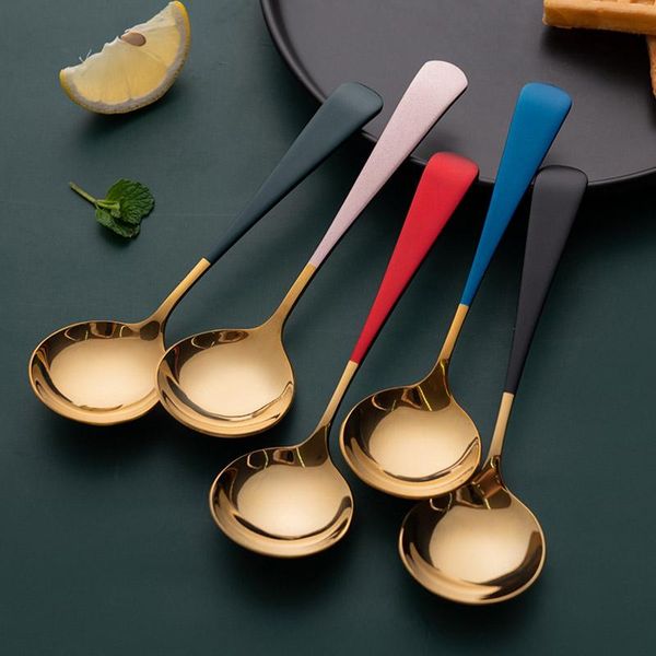 stainless steel spoon with color handle, grade household spoon, soup rice spoons
stainless steel spoon with color handle, grade household spoon, soup rice spoons