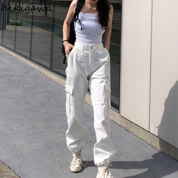 women's pants & capris hikigawa hip-hop big pockets fashion tooling casual women autumn high waist straight trousers drawstring feet pa, Black;white
women's pants & capris hikigawa hip-hop big pockets fashion tooling casual women autumn high waist straight trousers drawstring feet pa, Black;white