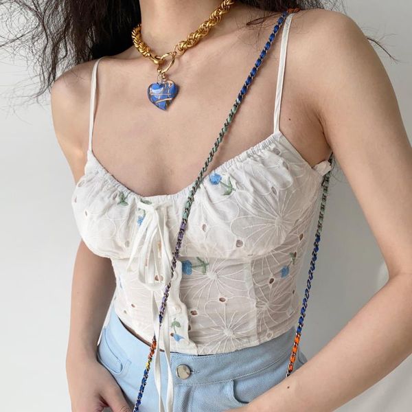 women's t-shirt elegant retro lace hollow out flower embroidery summer ruched white camisole
women's t-shirt elegant retro lace hollow out flower embroidery summer ruched white camisole