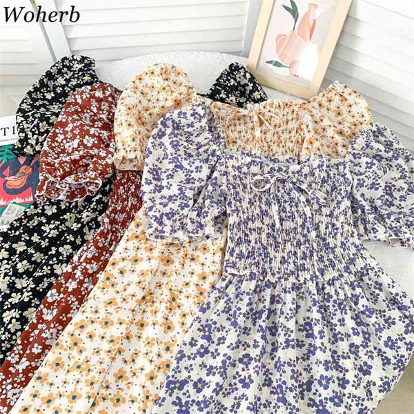 floral print dress women summer square collar puff sleeve a line beach ladies elegant short vestidos 210519, Black;gray
floral print dress women summer square collar puff sleeve a line beach ladies elegant short vestidos 210519, Black;gray