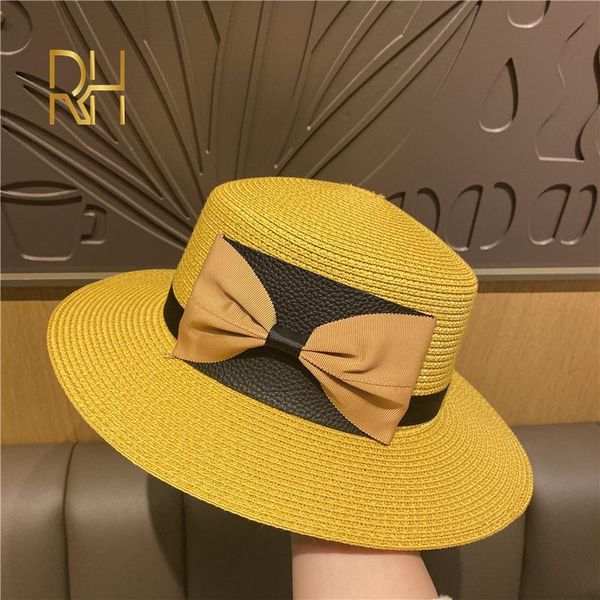 classical beach hat ribbon bowknot flat boater wide brim summer sun hats for women ladies paper straw cap, Blue;gray
classical beach hat ribbon bowknot flat boater wide brim summer sun hats for women ladies paper straw cap, Blue;gray