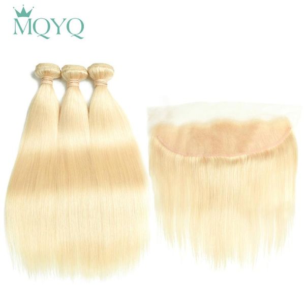 human hair bulks mqyq 613 blonde bundles with frontal brazilian straight remy lace closure bundle, Black
human hair bulks mqyq 613 blonde bundles with frontal brazilian straight remy lace closure bundle, Black