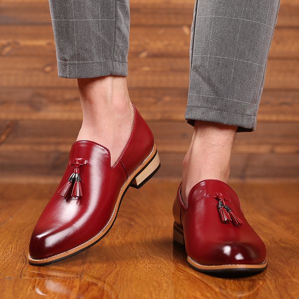 fashion gradient colors men casual shoes brand formal tassel leather shoes office wedding flats footwear plus size 38-47, Black
fashion gradient colors men casual shoes brand formal tassel leather shoes office wedding flats footwear plus size 38-47, Black