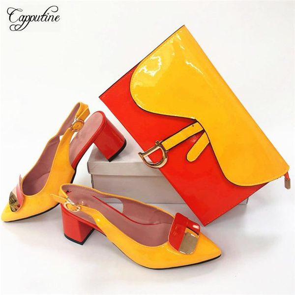 dress shoes graceful spring/autumn pointed toe yellow with orange sandal and handbag set for wedding/party 8109, heel height 5cm, Black
dress shoes graceful spring/autumn pointed toe yellow with orange sandal and handbag set for wedding/party 8109, heel height 5cm, Black